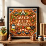 Quadro Casa Com Afeto Mineiro - 33x33 Cm