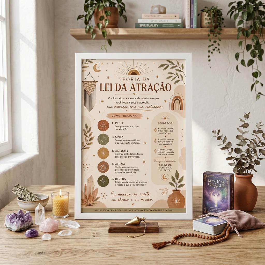 Quadro Decorativo A Teoria da Lei da Atração