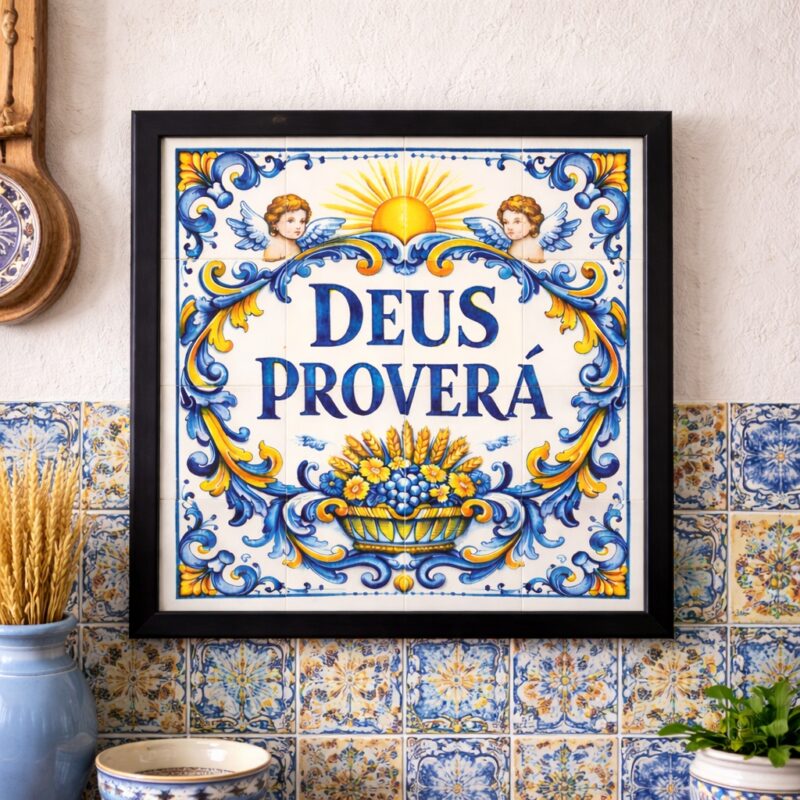 Quadro Decorativo Deus Proverá - 33x33 Cm