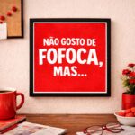 Quadro Decorativo Fofoca - 33x33 Cm