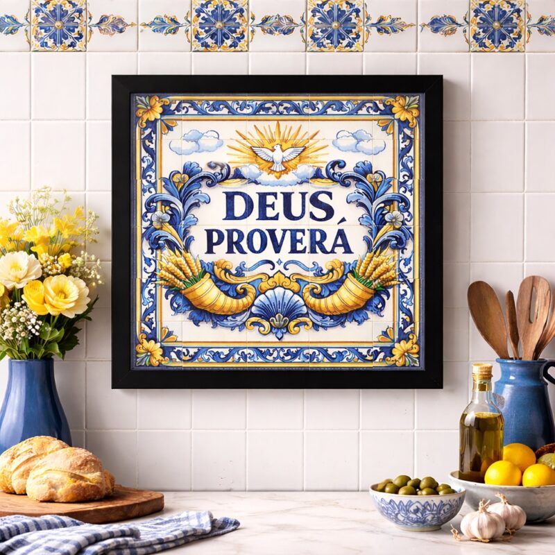 Quadro Deus Proverá - 33x33 Cm