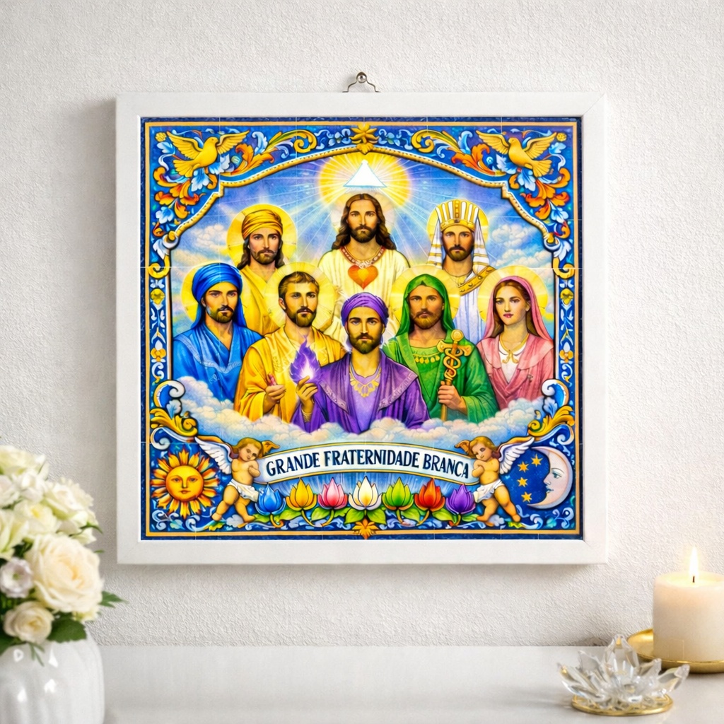 Quadro Grande Fraternidade Branca - 33x33 Cm