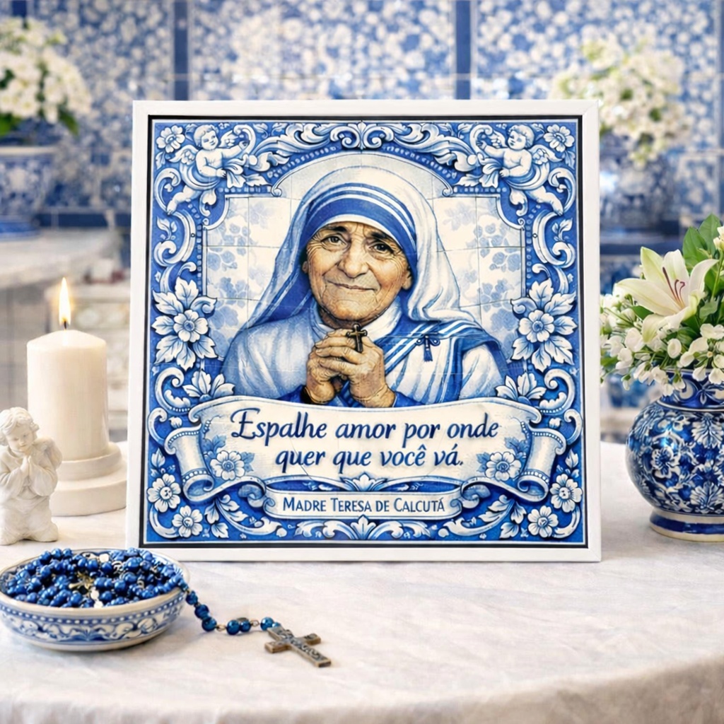 Quadro Madre Teresa de Calcutá - 33x33 Cm