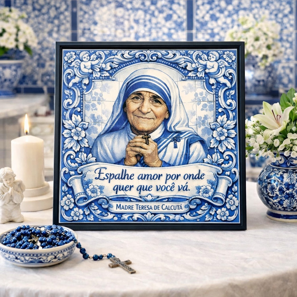 Quadro Madre Teresa de Calcutá - 33x33 Cm