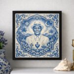 Quadro Mestre Irineu Santo Daime - 33x33 Cm