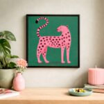 Quadro Moderno Leopardo - 33x33 Cm