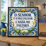 Quadro O Senhor é o Meu Pastor - 33x33 Cm