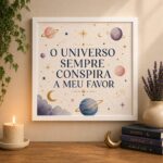 Quadro O Universo Sempre Conspira a Meu Favor - 33x33 Cm