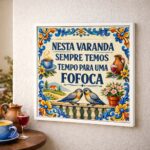 Quadro Varanda Fofoca - 33x33 Cm