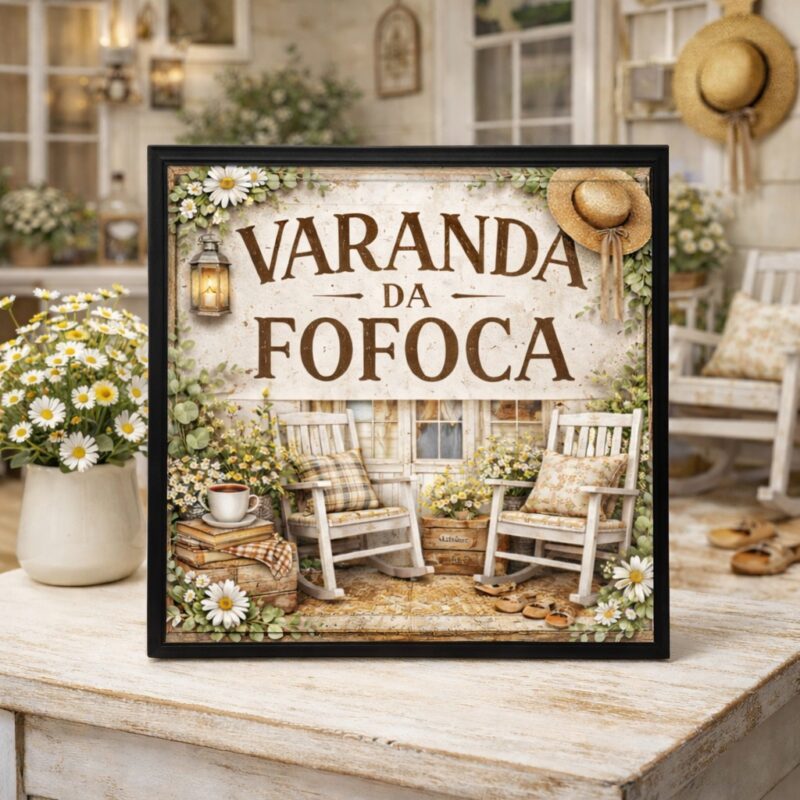 Quadro Varanda da Fofoca - 33x33 Cm