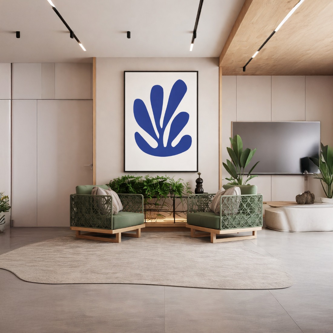 Quadro Canvas Algue Bleue