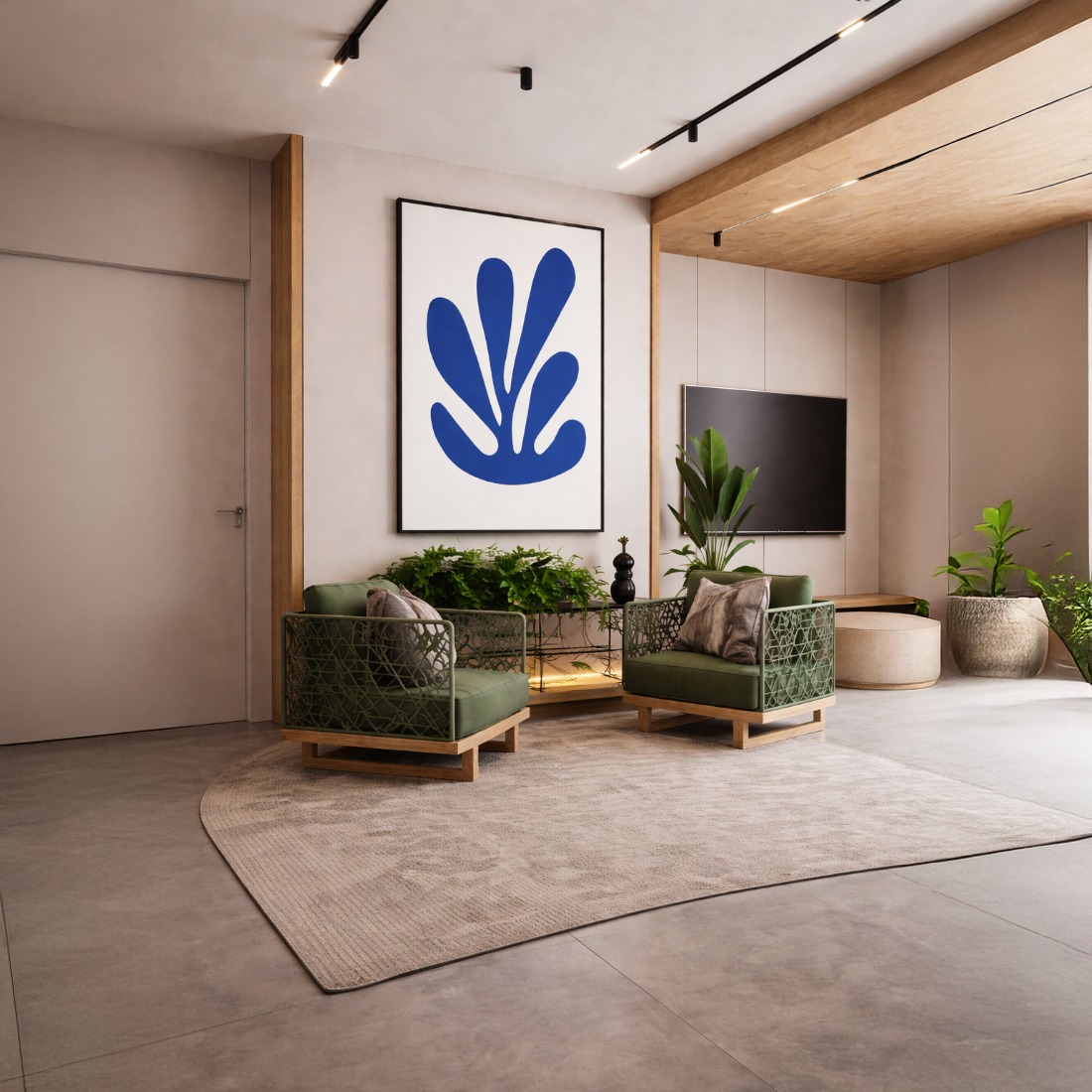 Quadro Canvas Algue Bleue