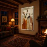Quadro Canvas Alpacas Geométricas