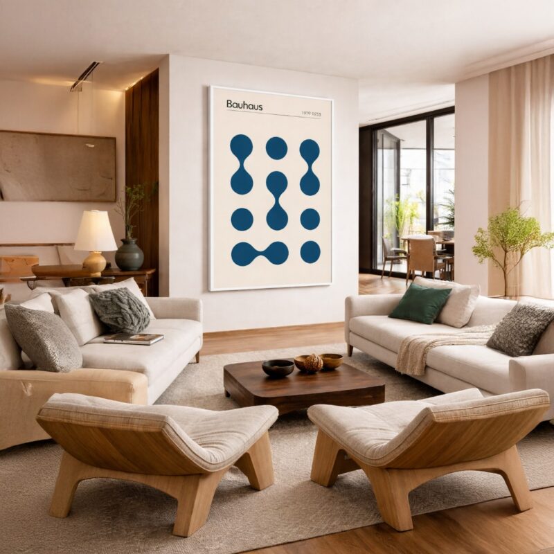 Quadro Canvas Bauhaus Circles Drops