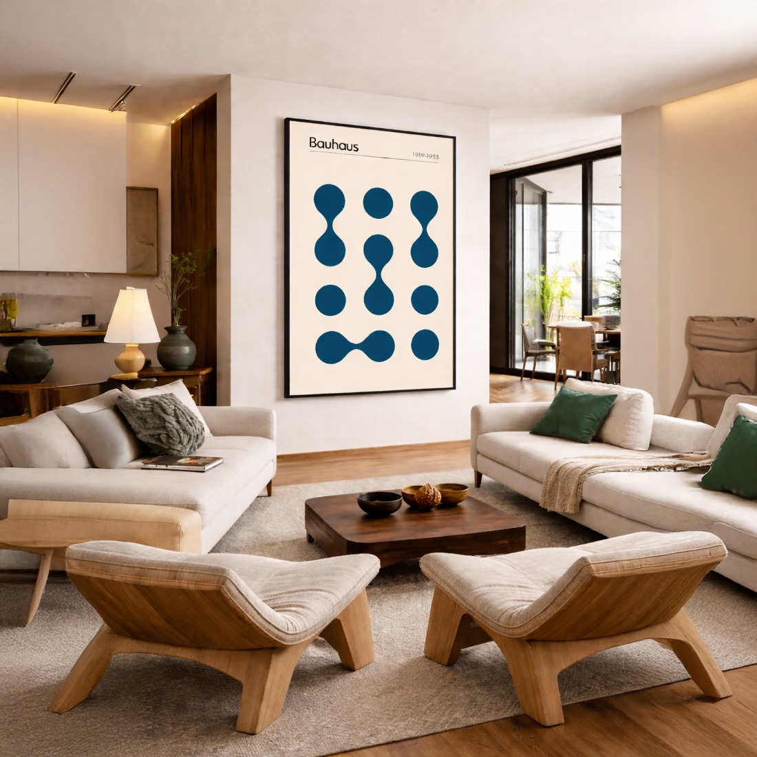 Quadro Canvas Bauhaus Circles Drops