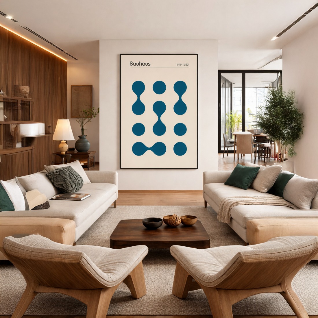 Quadro Canvas Bauhaus Circles Drops