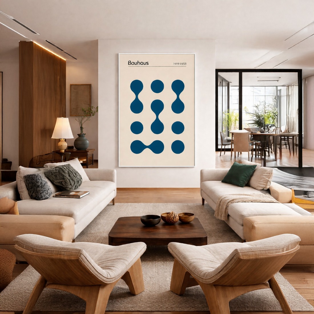 Quadro Canvas Bauhaus Circles Drops