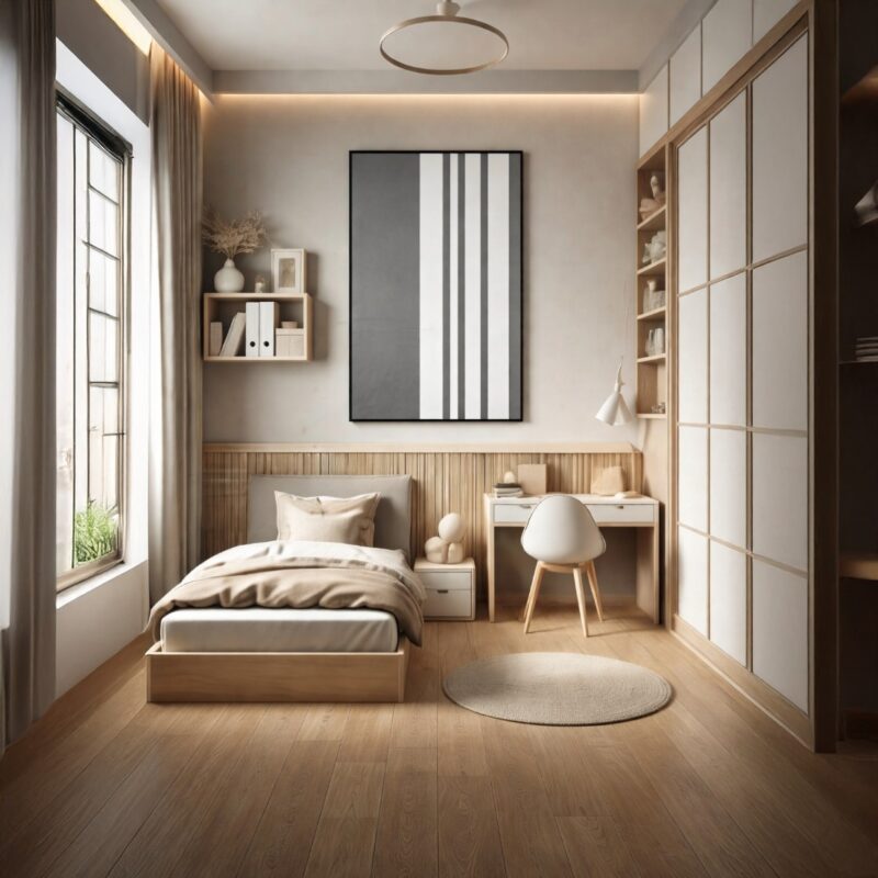 Quadro Canvas Bauhaus Grey Parallel Lines