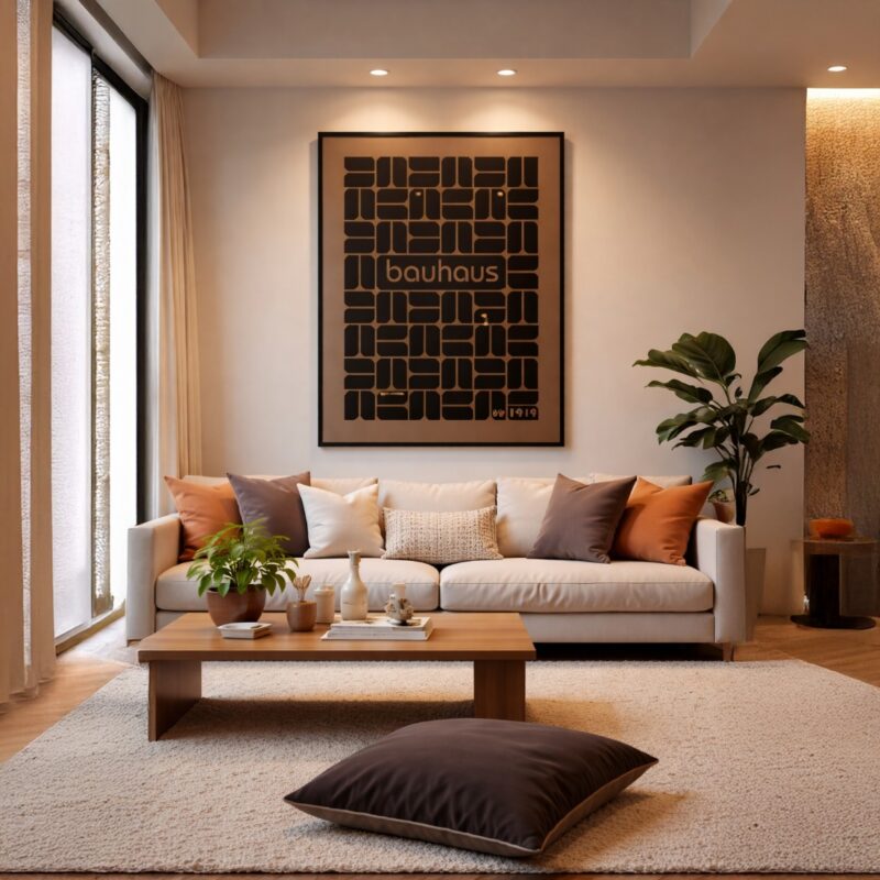 Quadro Canvas Bauhaus Rectangles Window