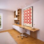 Quadro Canvas Bauhaus Red Floral