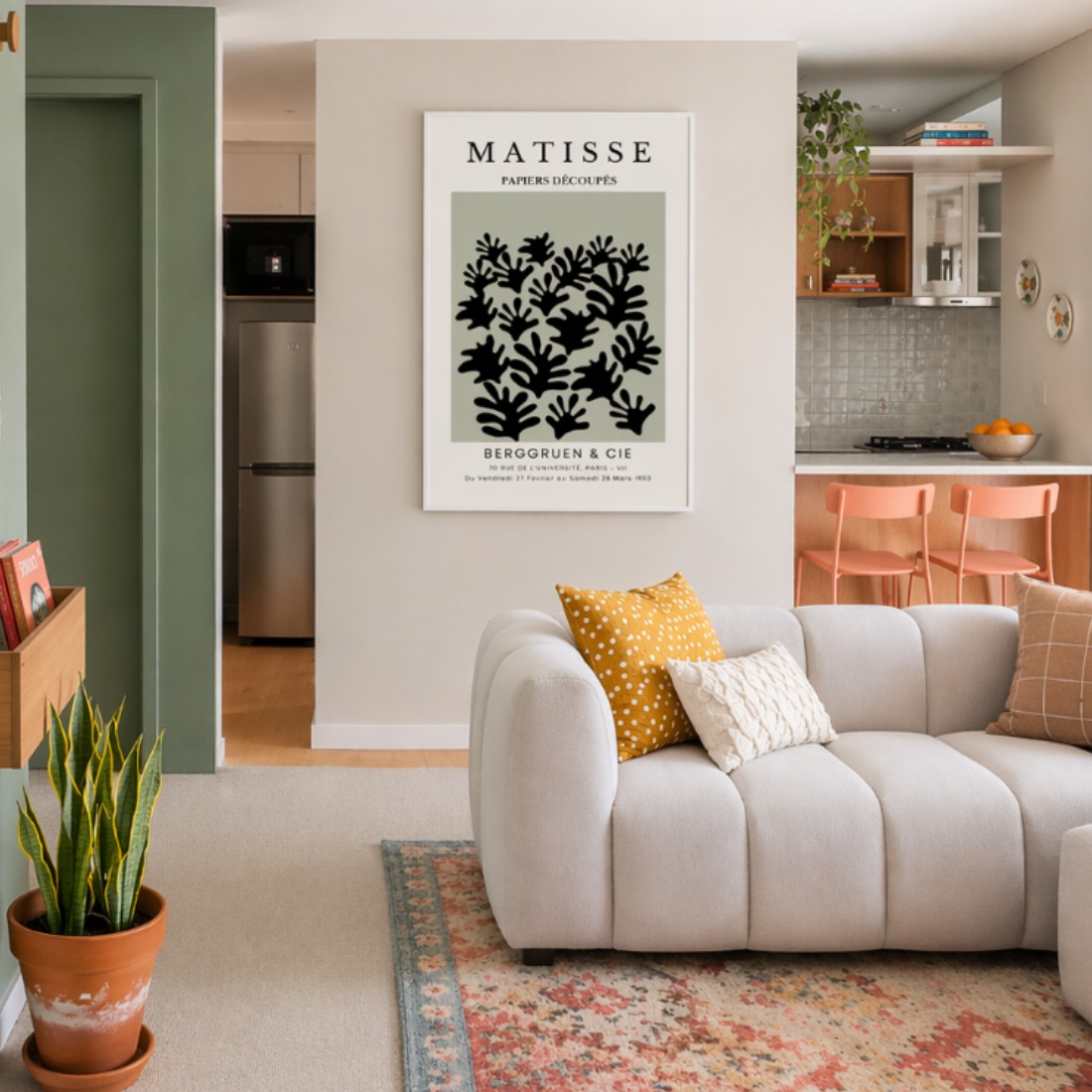 Quadro Canvas Black Abstract Leaf
