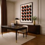 Quadro Canvas Cubic Perspective Vermelho