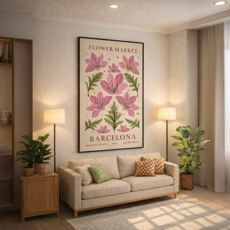 Quadro Canvas Floral Barcelona