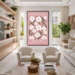 Quadro Canvas Floral Milano Retrô Rosé
