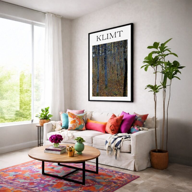 Quadro Canvas Klimt Floresta