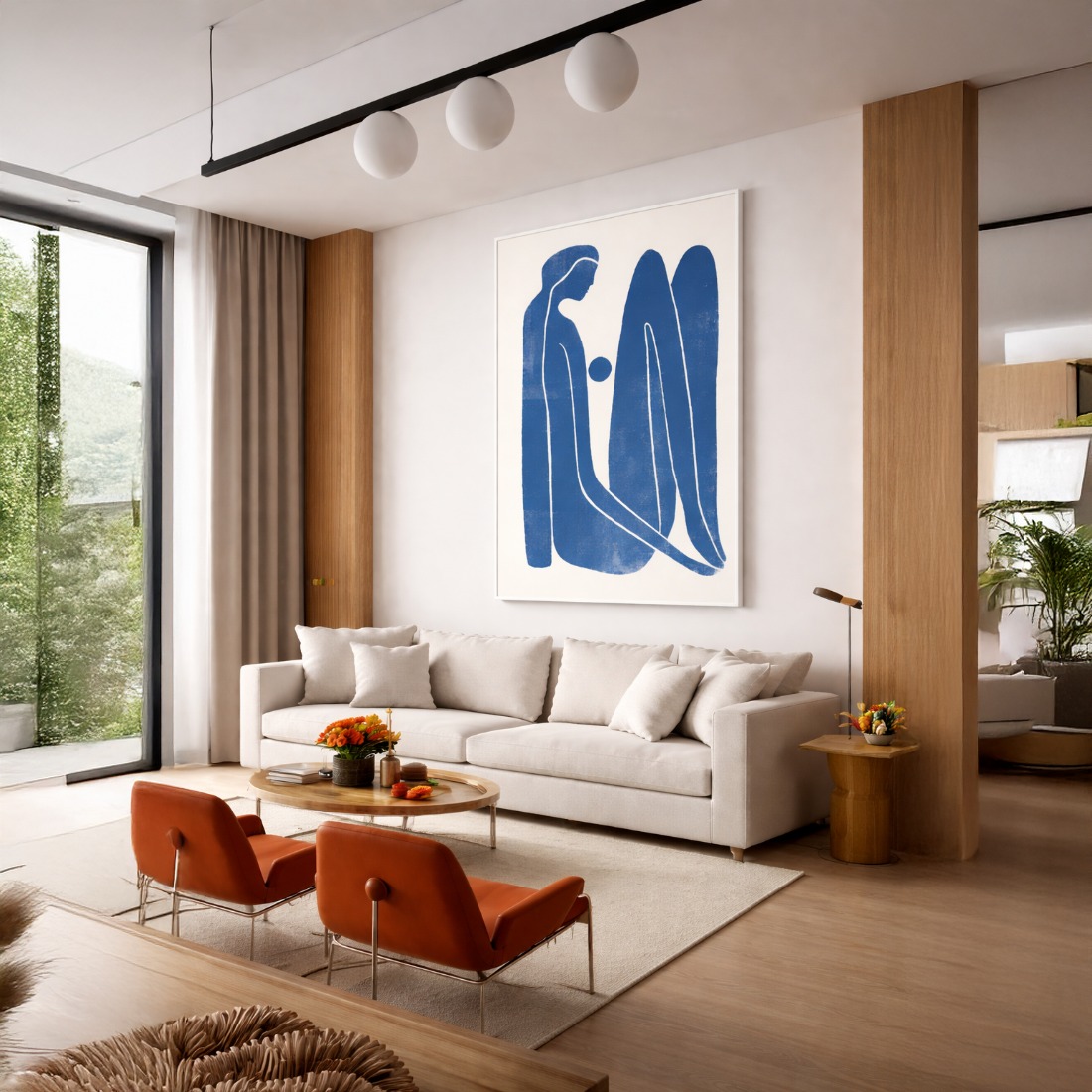 Quadro Canvas Matisse Thinking Blue