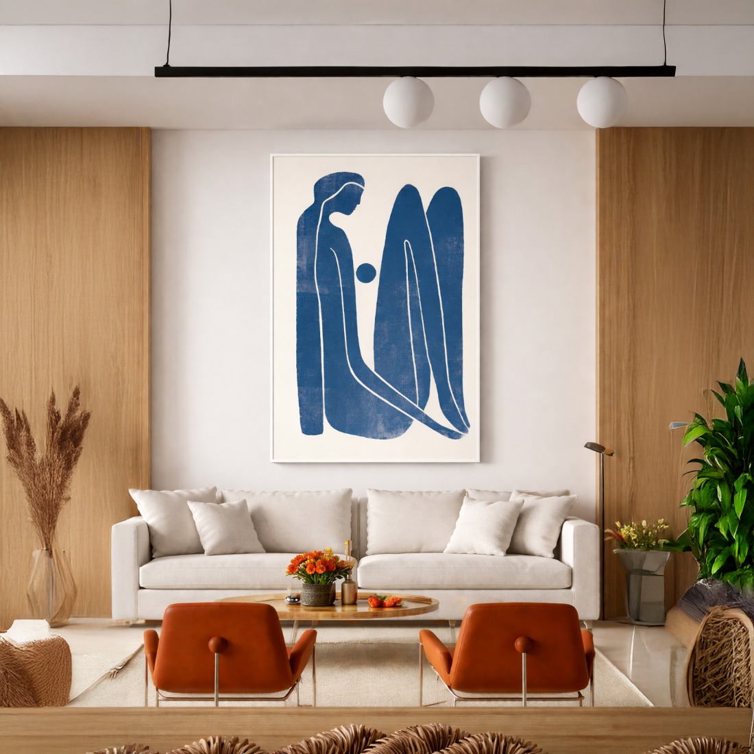 Quadro Canvas Matisse Thinking Blue