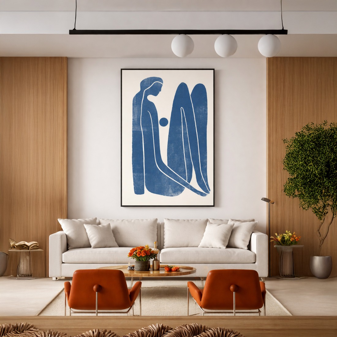 Quadro Canvas Matisse Thinking Blue