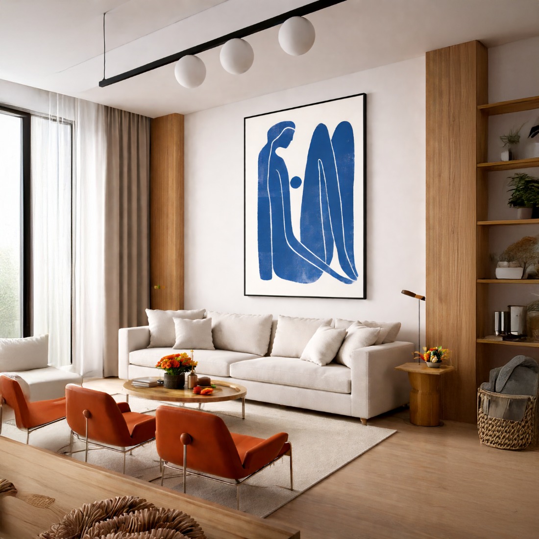 Quadro Canvas Matisse Thinking Blue