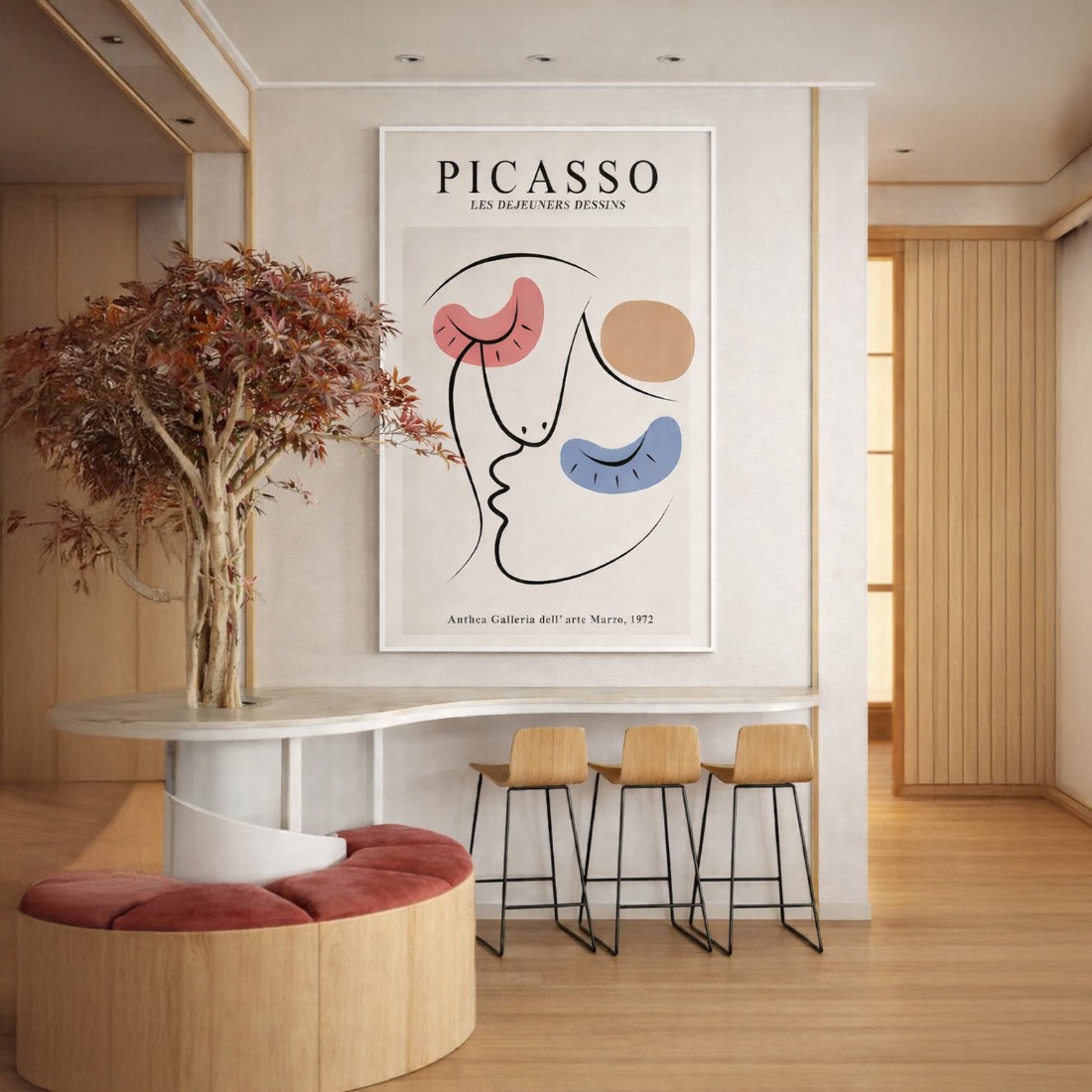 Quadro Canvas Picasso Casal Namorados