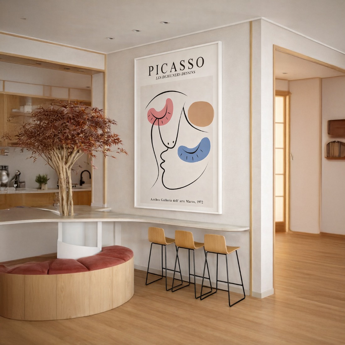 Quadro Canvas Picasso Casal Namorados