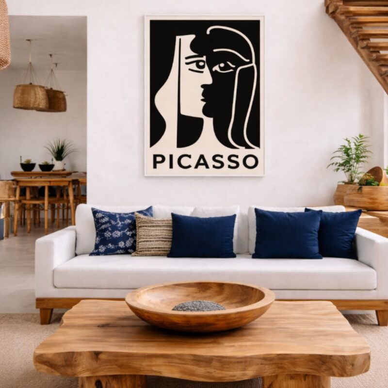 Quadro Canvas Picasso Preto e Branco