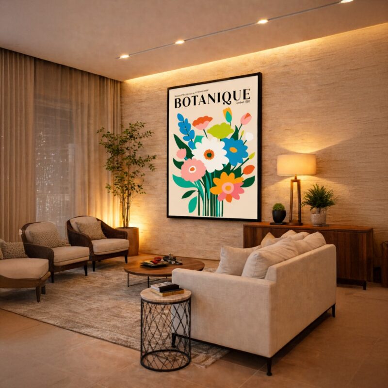 Quadro Canvas Retro Botanical Quebec French