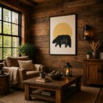 Quadro Canvas Urso Floral