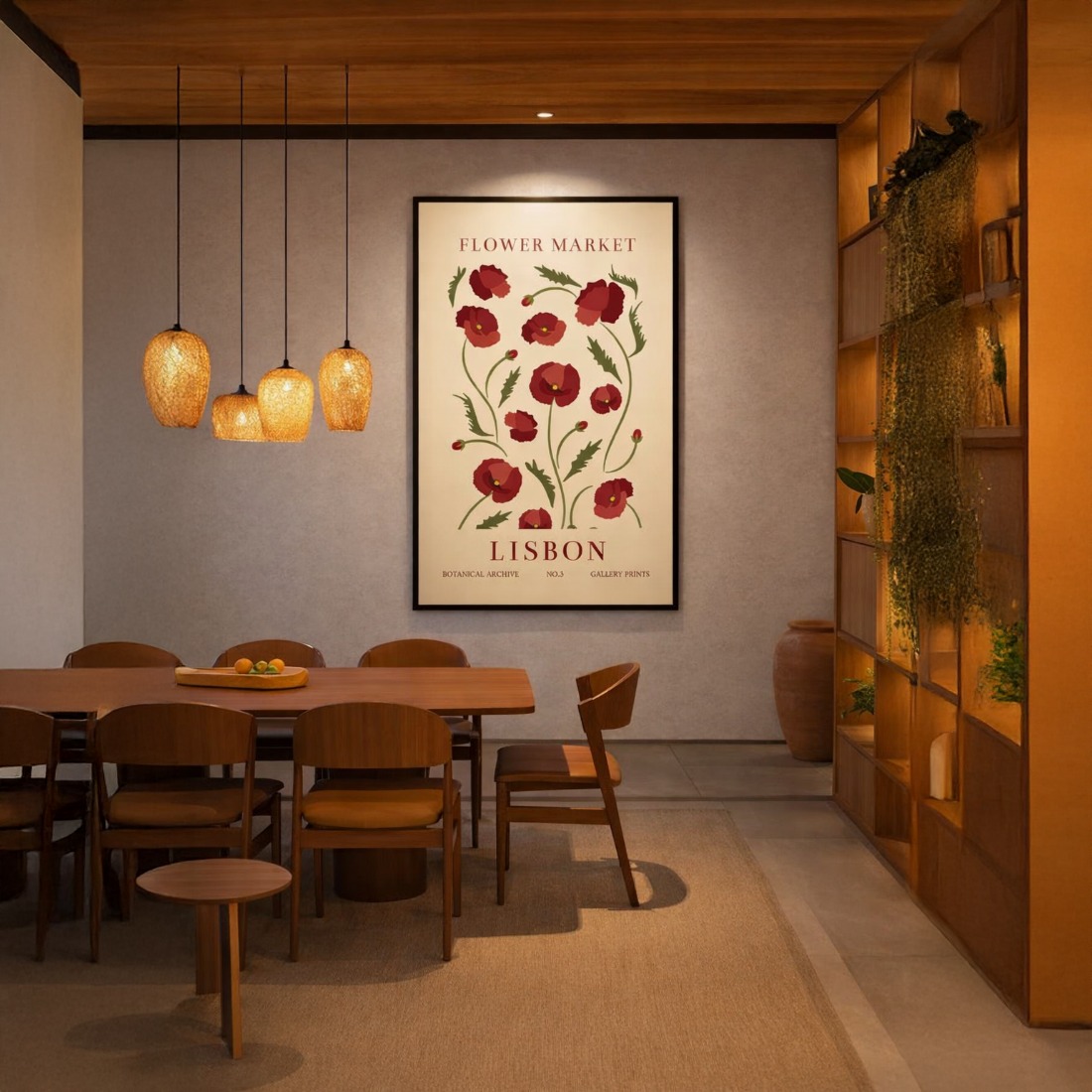 Quadro Canvas Vintage Flower Market Lisboa