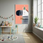 Quadro Decorativo Zebra Aniversariante - 70x50cm