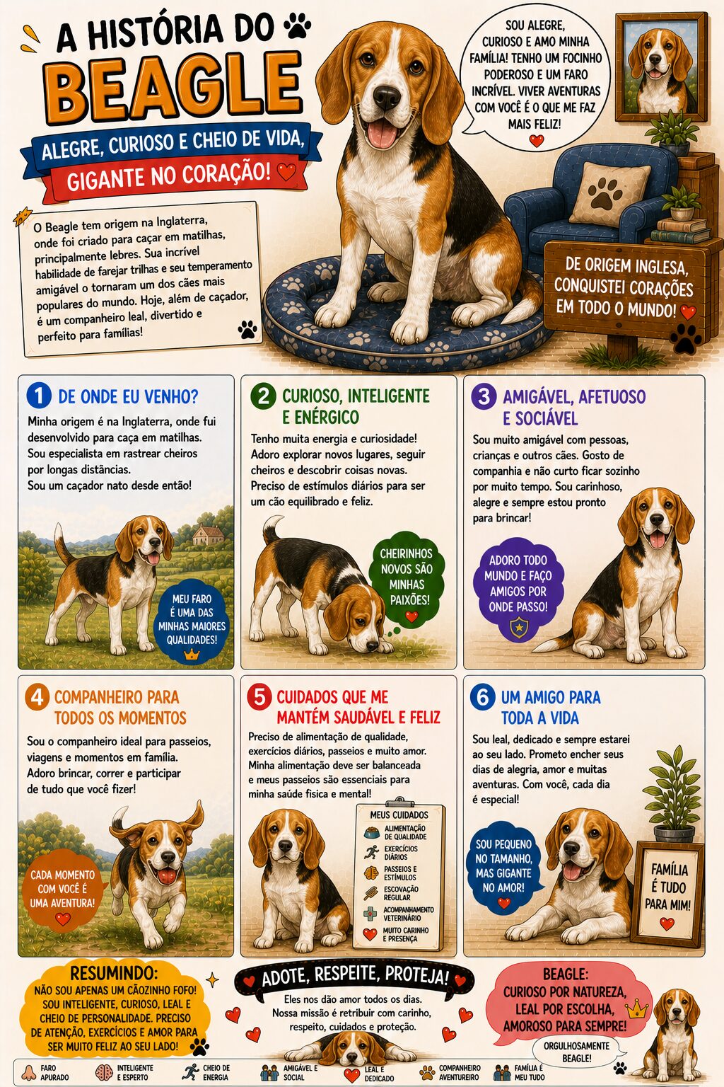Quadro História Beagle