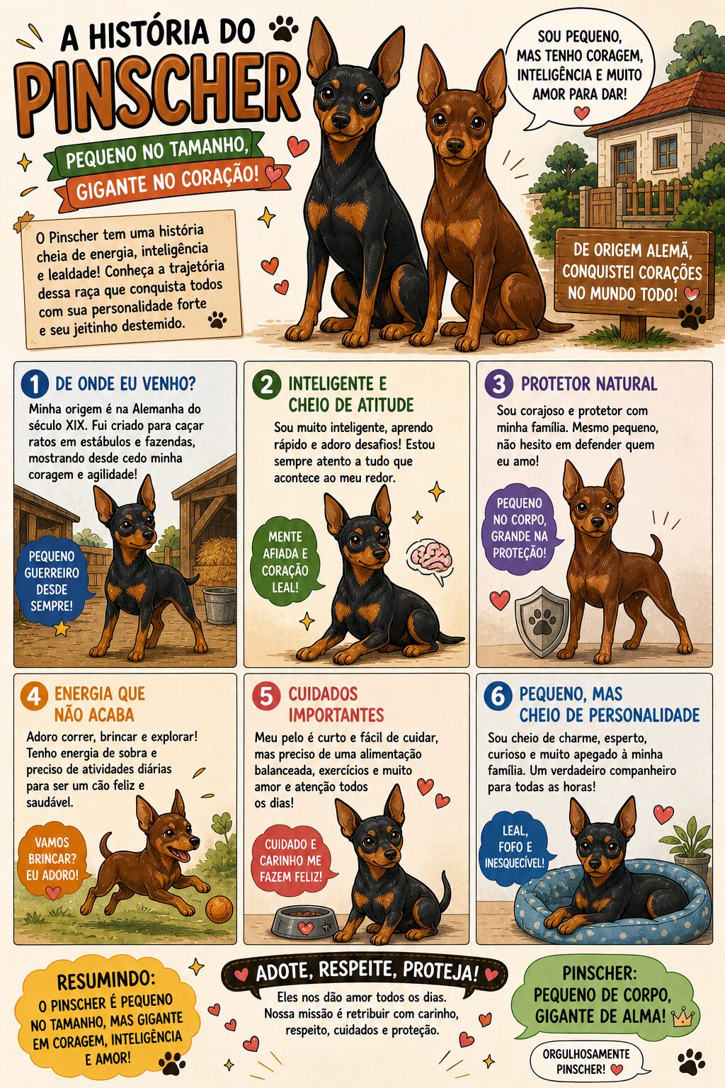 Quadro História Pinscher