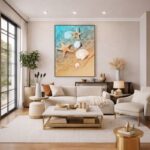 Quadro Canvas Areia e Mar Azul