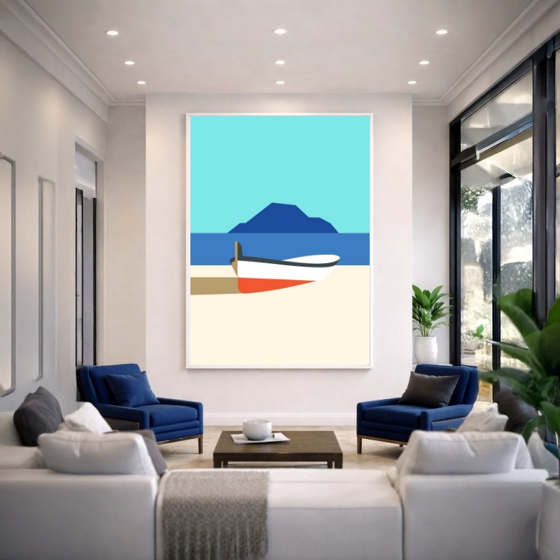 Quadro Canvas Canoa Praia