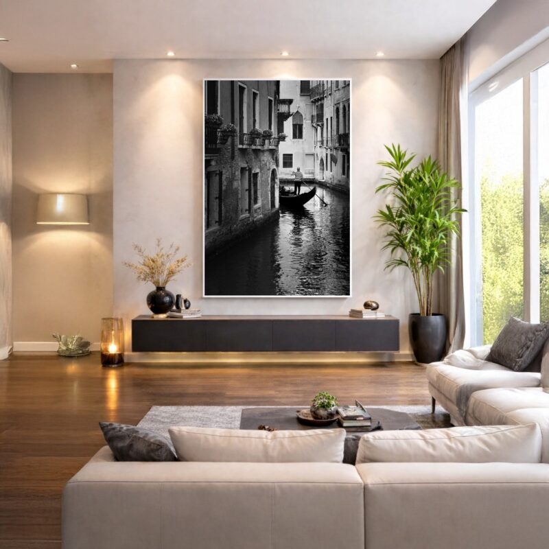 Quadro Canvas Canoa Veneza