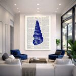 Quadro Canvas Concha azul