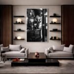 Quadro Canvas Jazz Bar Preto e Branco