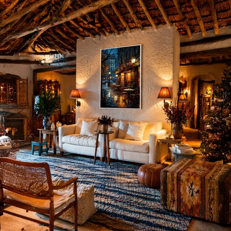 Quadro Canvas Luzes Aconchegante Vintage