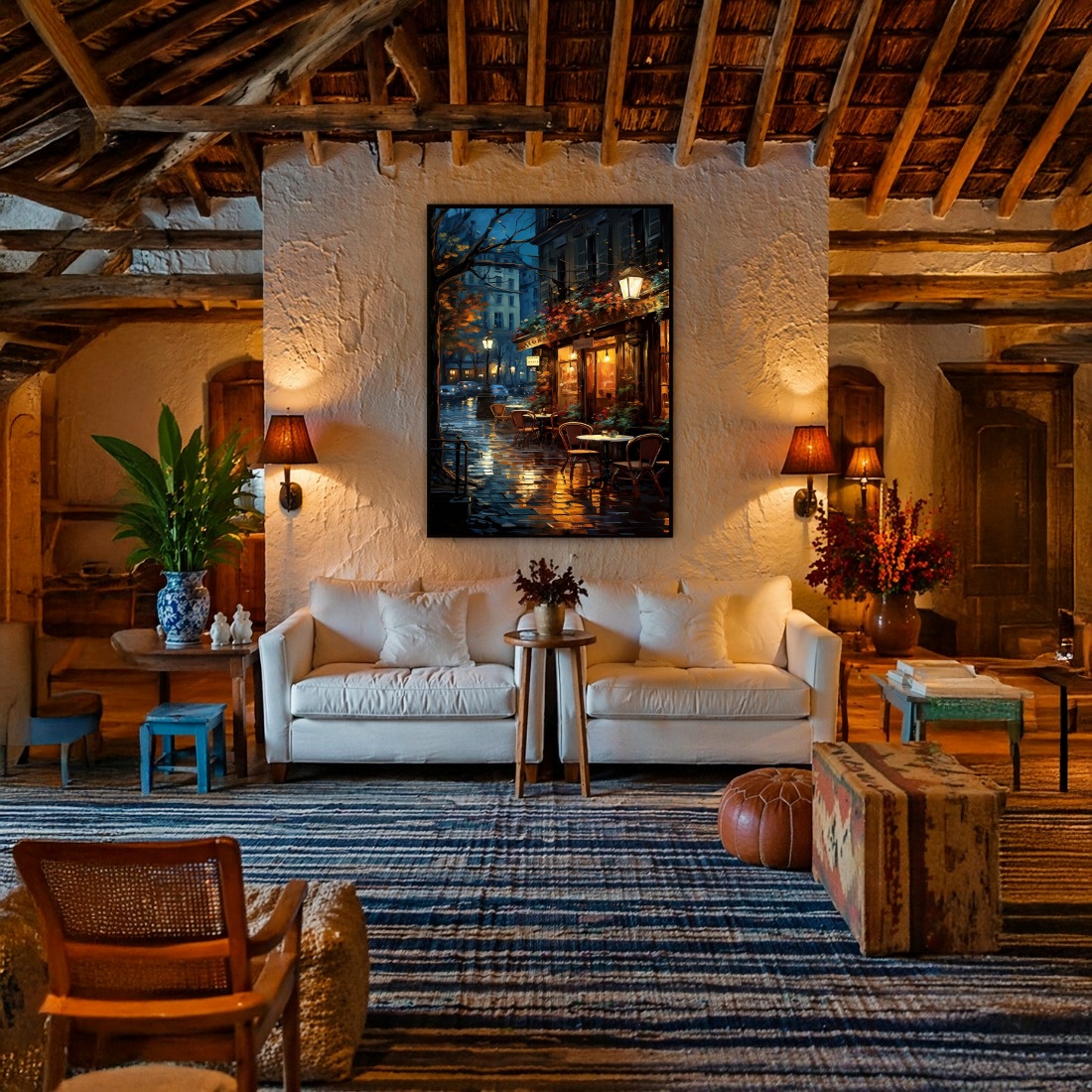 Quadro Canvas Luzes Aconchegante Vintage