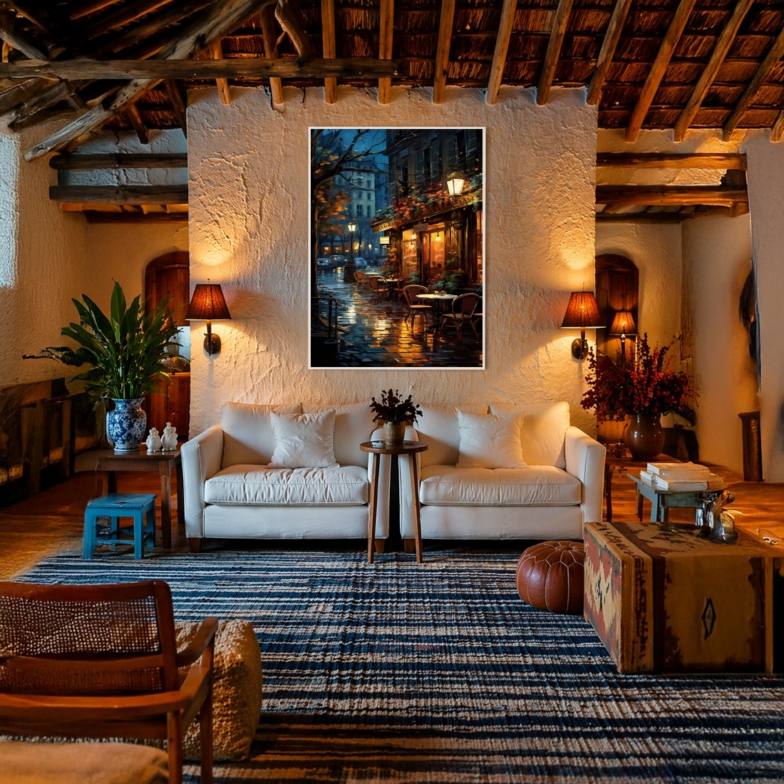 Quadro Canvas Luzes Aconchegante Vintage